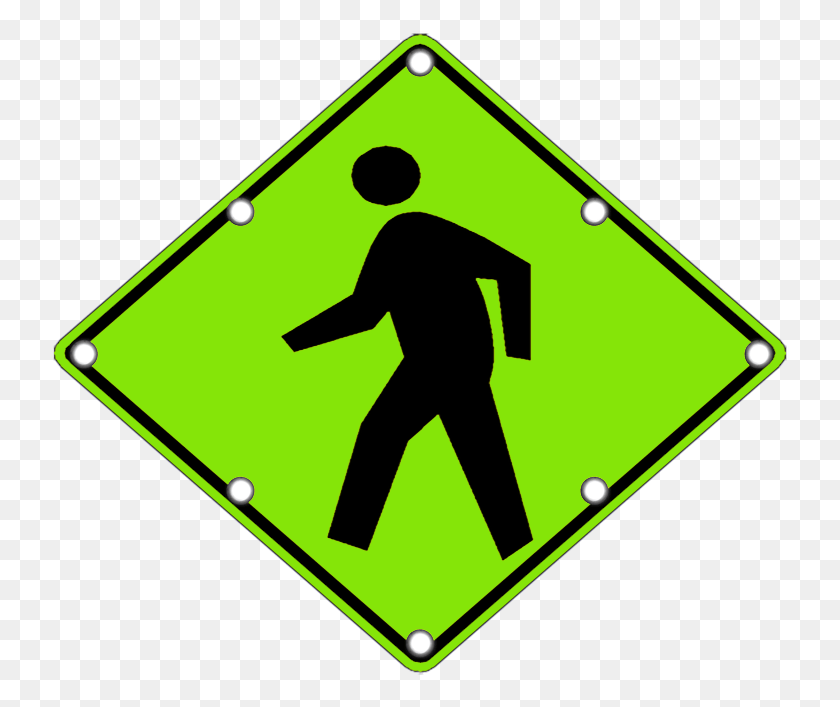 739x647 Flashing Led W11 2 Pedestrian Crossing Sign Yg Pedestrian Crosswalk Sign, Person, Human, Symbol HD PNG Download