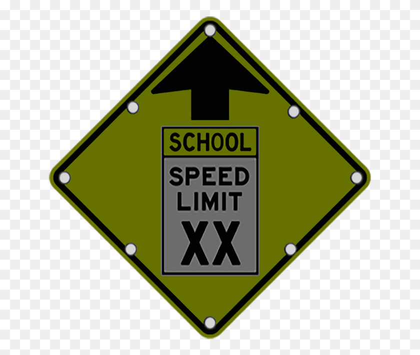 649x651 Flashing Reduced School Speed Limit Ahead Sign Speed Limit Sign, Symbol, Road Sign, Triangle HD PNG Download