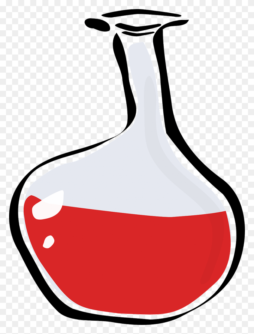 957x1280 Flask Decanter Beaker Chemistry Image Bottle Clip Art, Droplet, Plant, Red Wine HD PNG Download