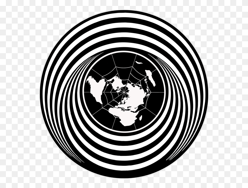 577x577 Flat Earth Band Logo, Spiral, Rug, Coil HD PNG Download