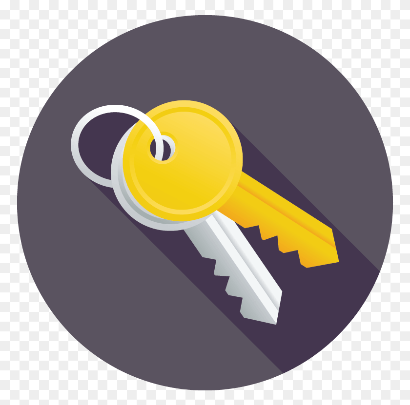 772x771 Flat Keys Icon Keys Flat, Key HD PNG Download