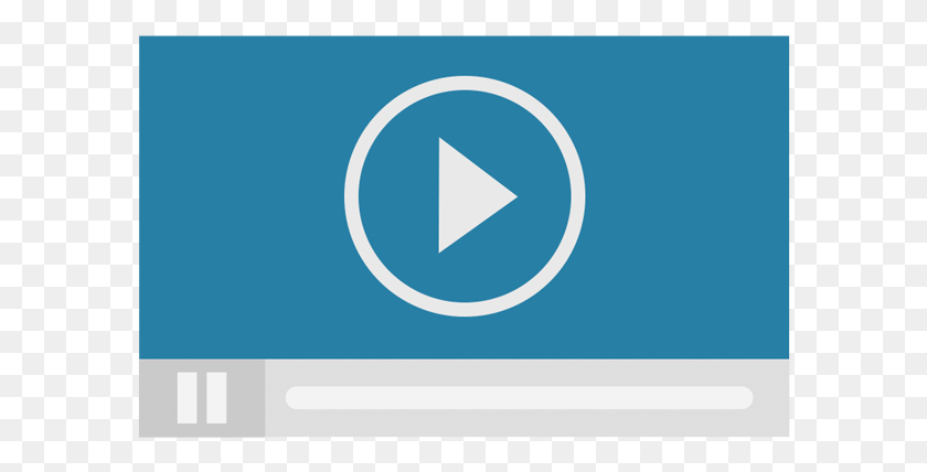 594x368 Flat Video Icon Sign, Text, Triangle, Symbol HD PNG Download