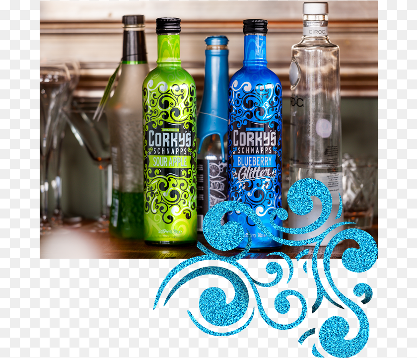 Flavours Glass Bottle, Alcohol, Beverage, Liquor PNG