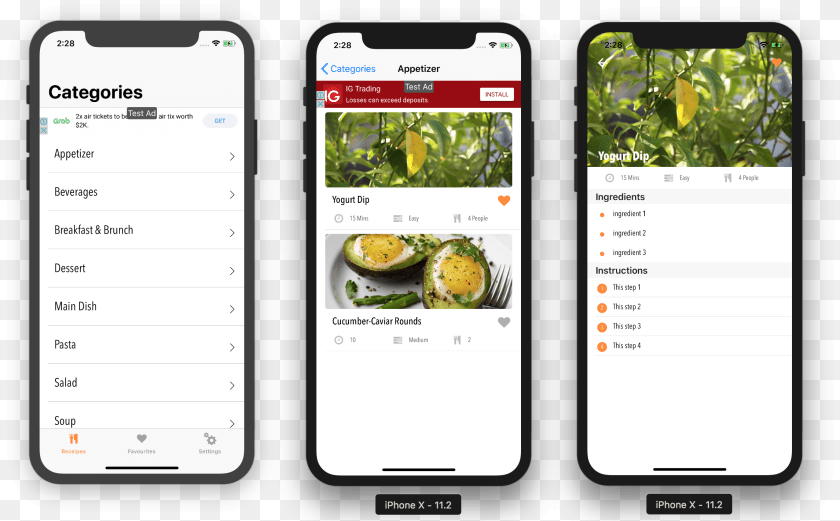 Flavr Ios Recipe App Universal Template Smart Device, Text, Electronics, Mobile Phone, Phone Transparent PNG