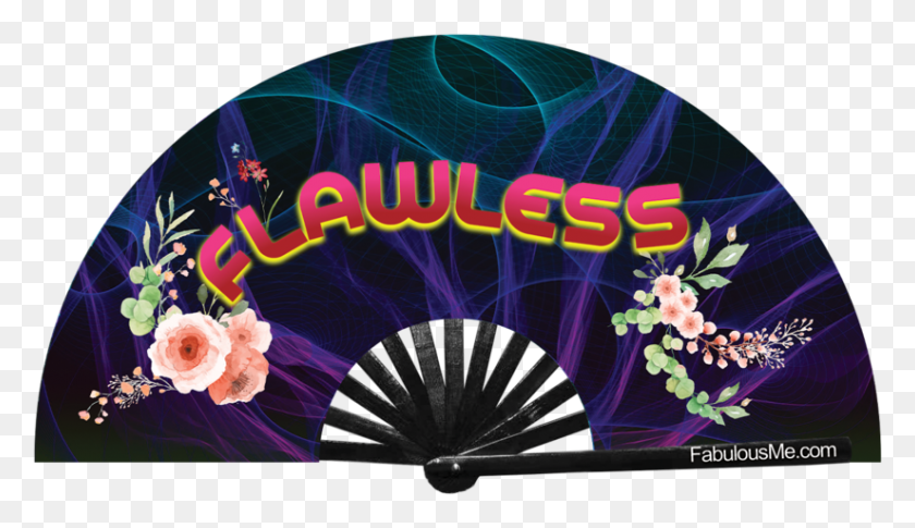 824x450 Flawless Bamboo Circuit Party Uv Glow Fan By Fabulousme Hand Fan, Meal, Food, Light HD PNG Download