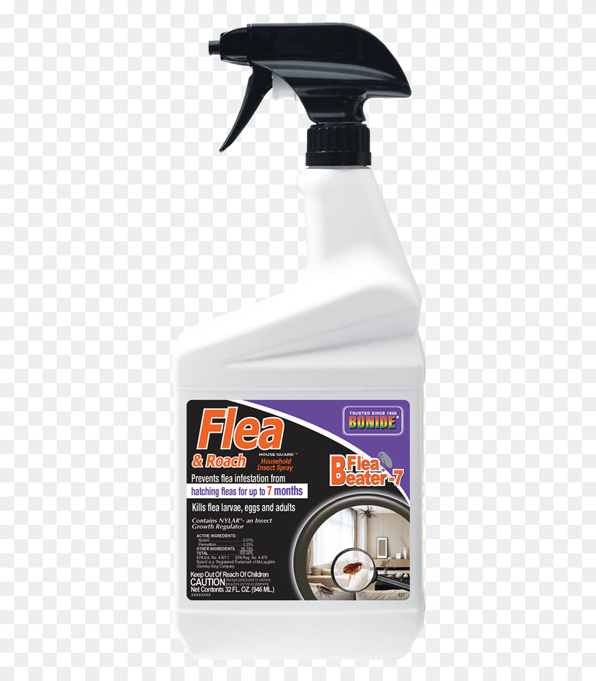 360x900 Flea Beater Flea Amp Roach Insect Spray Rtu Plastic, Label, Text, Bottle HD PNG Download