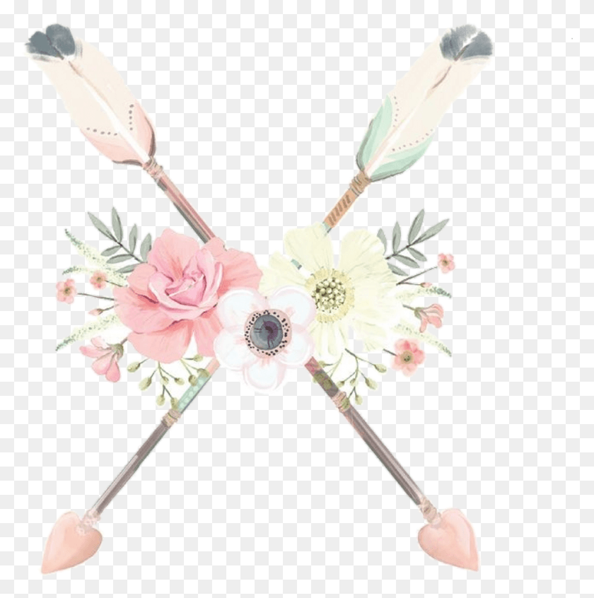 947x955 Flechas Arrows Pngstickers Watercolor Illustration Artificial Flower, Accessories, Accessory, Jewelry HD PNG Download