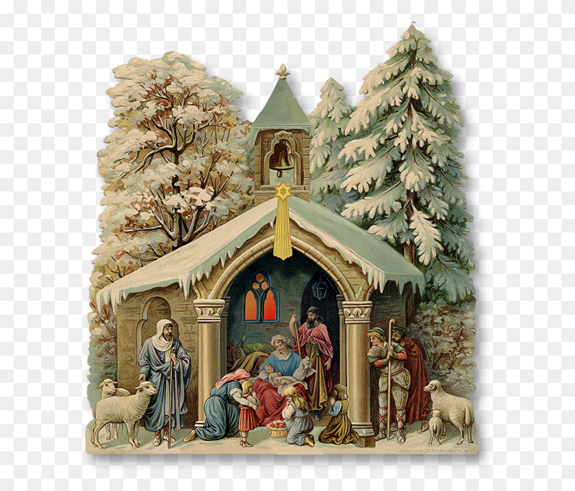 600x658 Fleur De Lis Nativity Victorian Nativity Scene, Person HD PNG Download