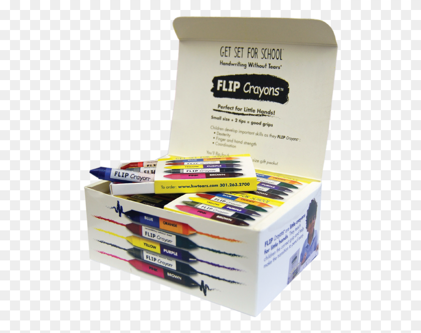 510x605 Flip Crayons Gift Set Handwriting Without Tears Flip Crayons, Box, Carton, Cardboard HD PNG Download