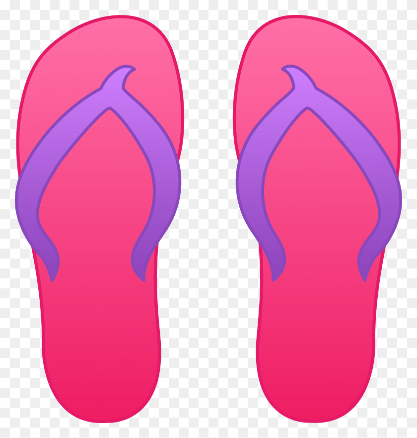 5124x5398 Flip Flop Image Clipart Sandals Clipart, Clothing, Apparel, Footwear HD PNG Download