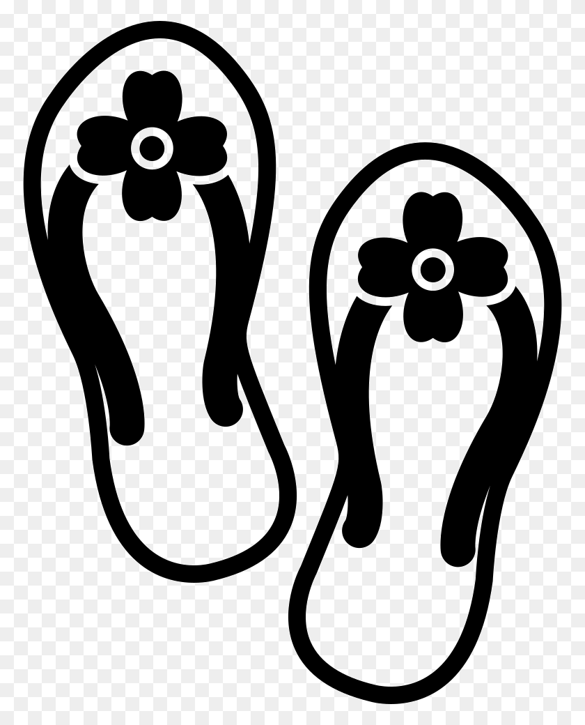 774x980 Flip Flops Pair Of Sandals For Summer Comments Sandal Icon, Clothing, Apparel, Footwear HD PNG Download