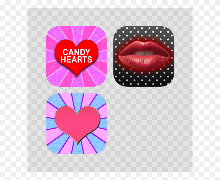 630x630 Flirty Fun Valentine39s Day Sticker Bundle On The App Heart, Mouth, Lip, Lipstick HD PNG Download
