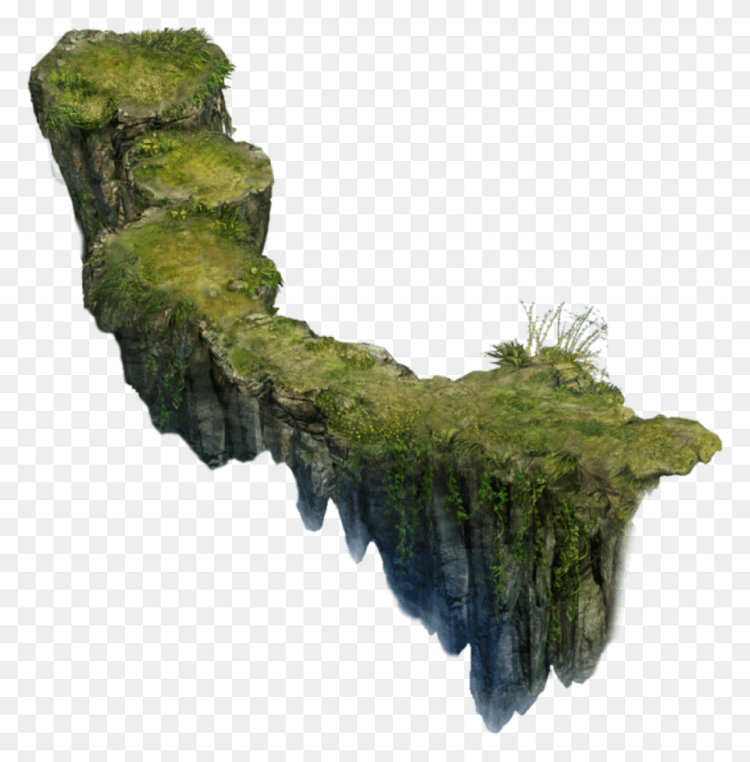 977x994 Floating Island Land, Moss, Plant, Outdoors Descargar Hd Png