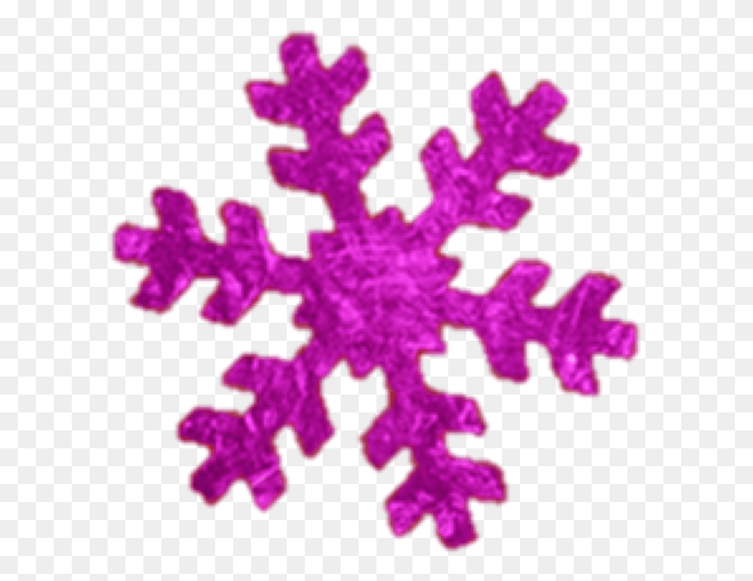 597x588 Floco De Neve Black And White Simple Snowflake, Purple, Crystal, Pattern HD PNG Download