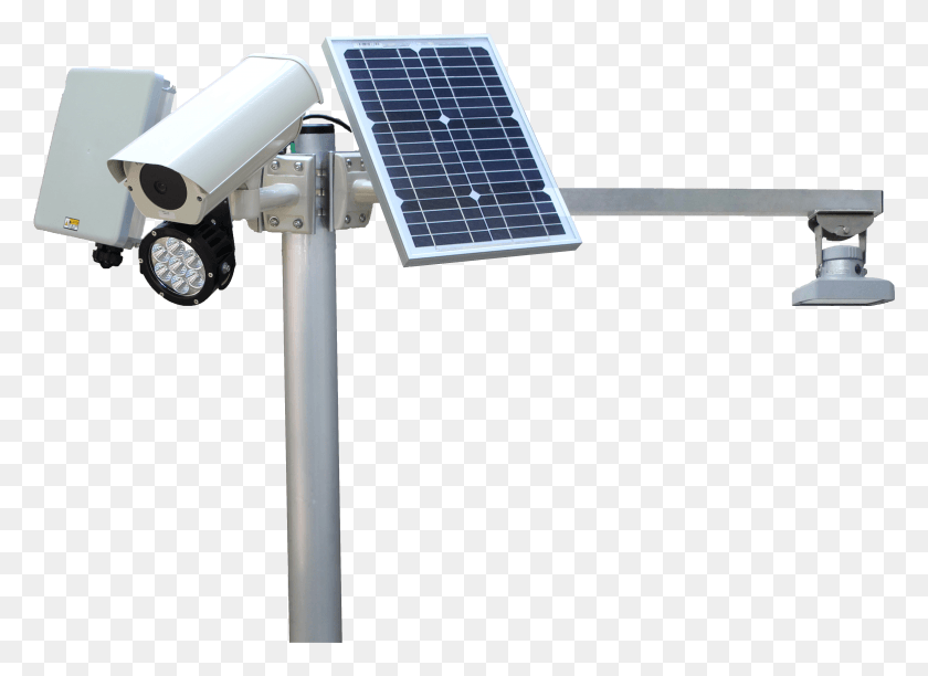4016x2847 Flood Early Warning System Cctv Camera With Solar Panel HD PNG Download