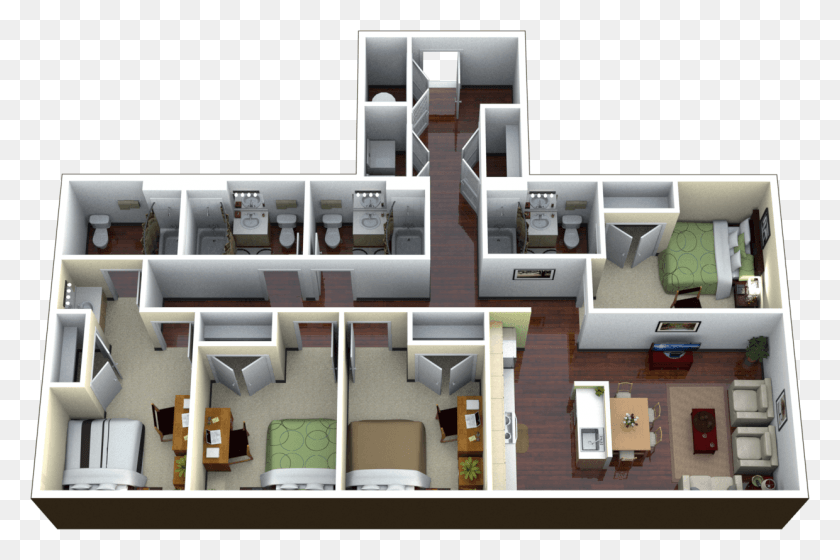 1240x796 Floor Plans 4 Bedroom Luxury Apartment, Floor Plan, Diagram, Plan HD PNG Download