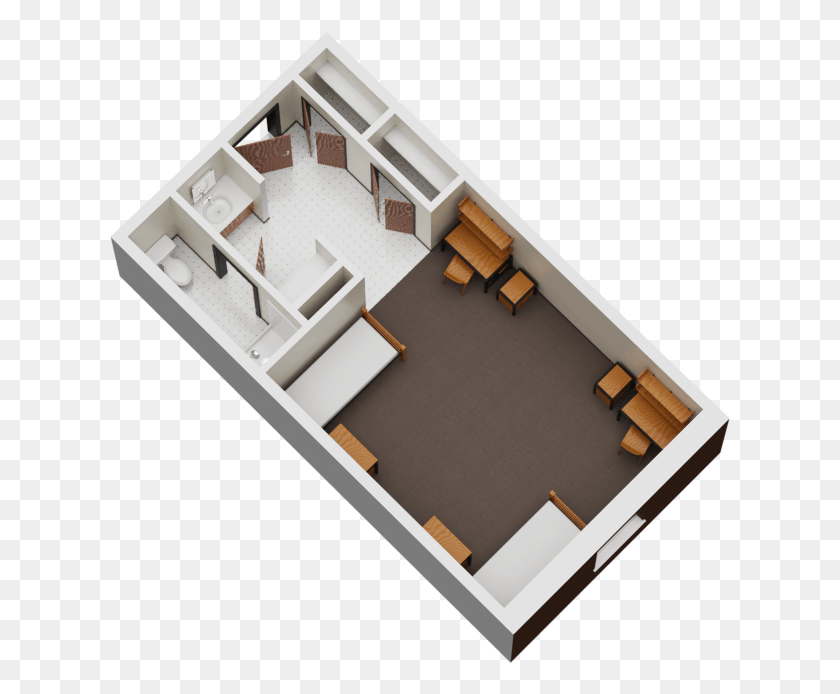 623x634 Floorplan Of Two Person Room Floor Plan, Diagram, Floor Plan, Staircase HD PNG Download