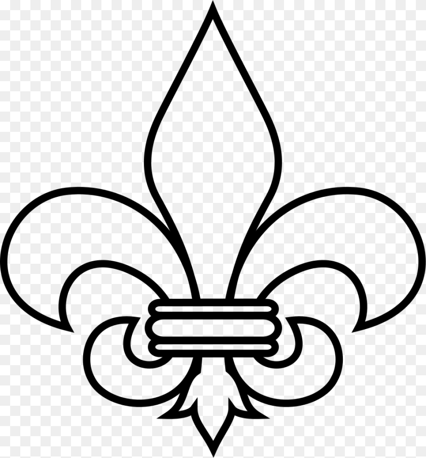 Flor De Lis Simbolo, Gray Sticker PNG