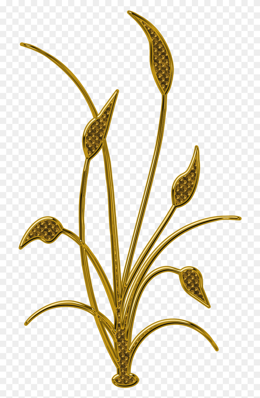 726x1225 Descargar Png Flora Forma Abstracta Elegante Lirios Diseño Oro En Relieve, Diseño Floral, Patrón, Gráficos Hd Png