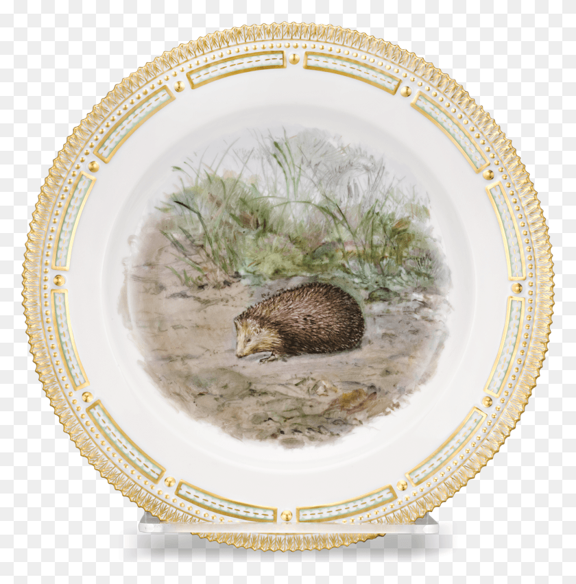 1757x1785 Flora Danica Hedgehog Dinner Plate HD PNG Download