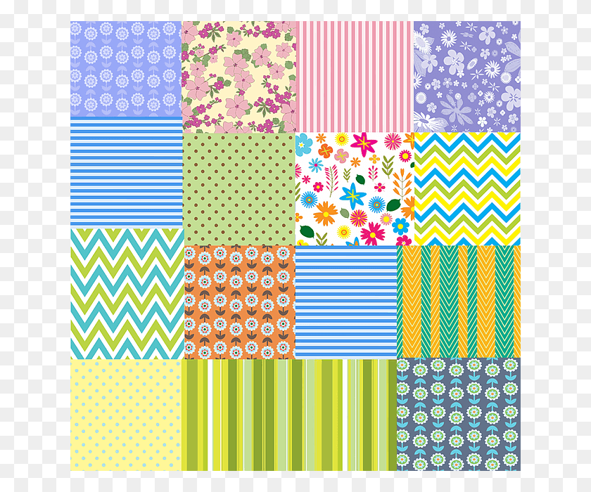 640x640 Floral And Abstract Pattern Backgrounds Vector Quilt Clip Art, Rug, Paper, Patchwork HD PNG Download