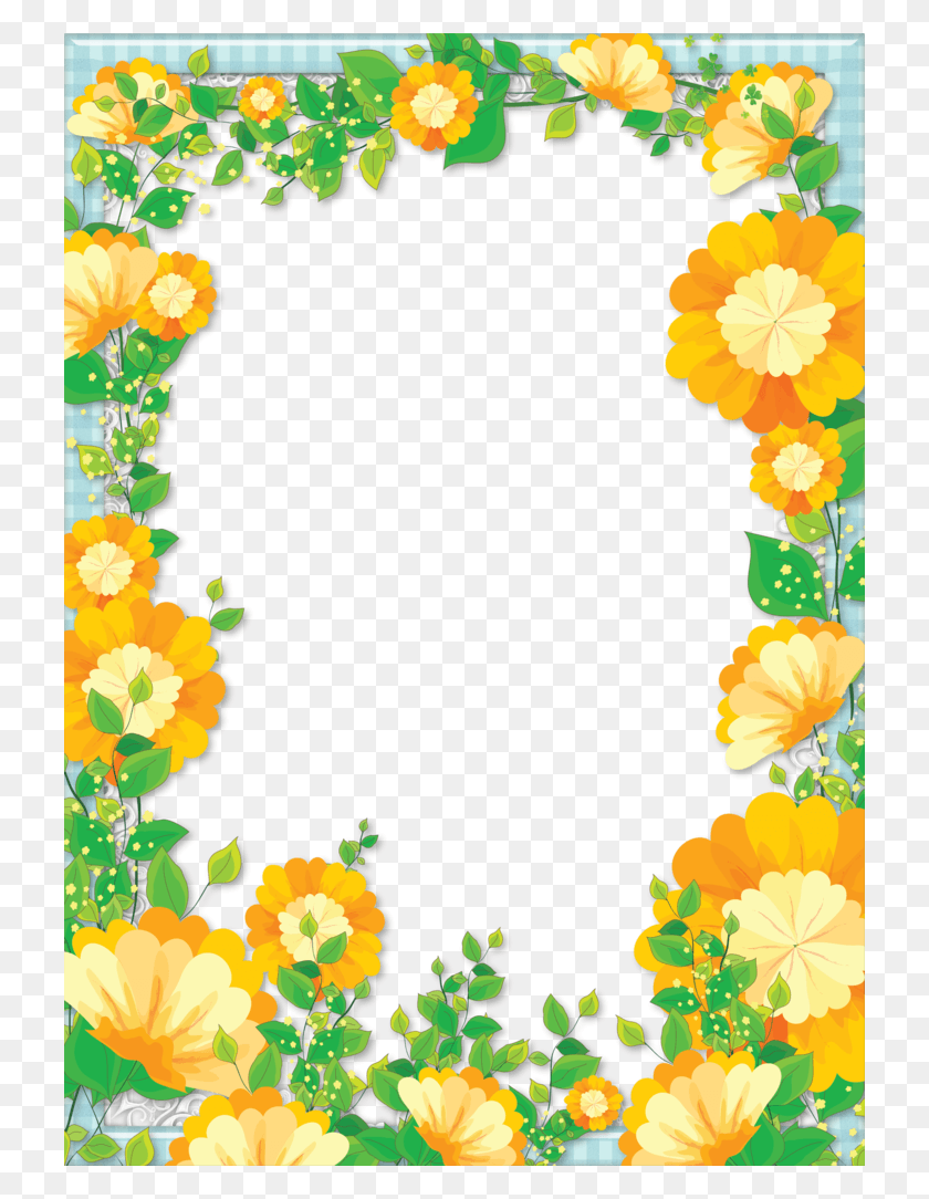 724x1024 Floral Border Design, Graphics, Floral Design HD PNG Download