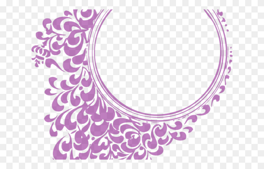 640x480 Floral Clipart Half Circle Paisley Border Frame, Graphics, Pattern HD PNG Download
