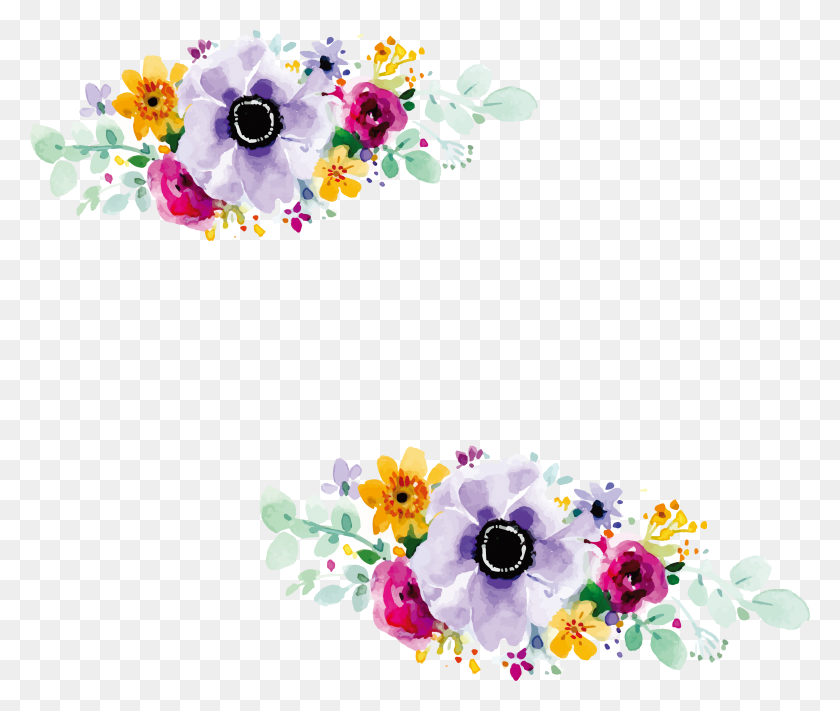 3748x3129 Цветочный Дизайн Свадебные Приглашения Акварельные Цветы Цветочный Дизайн Для Свадебного Приглашения, Графика, Узор Hd Png Скачать