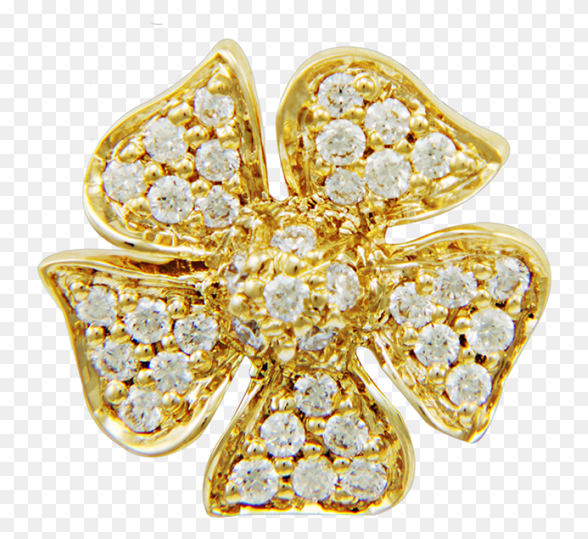 738x710 Floral Diamond Studs Earring Earrings, Accessories, Accessory, Jewelry Descargar Hd Png