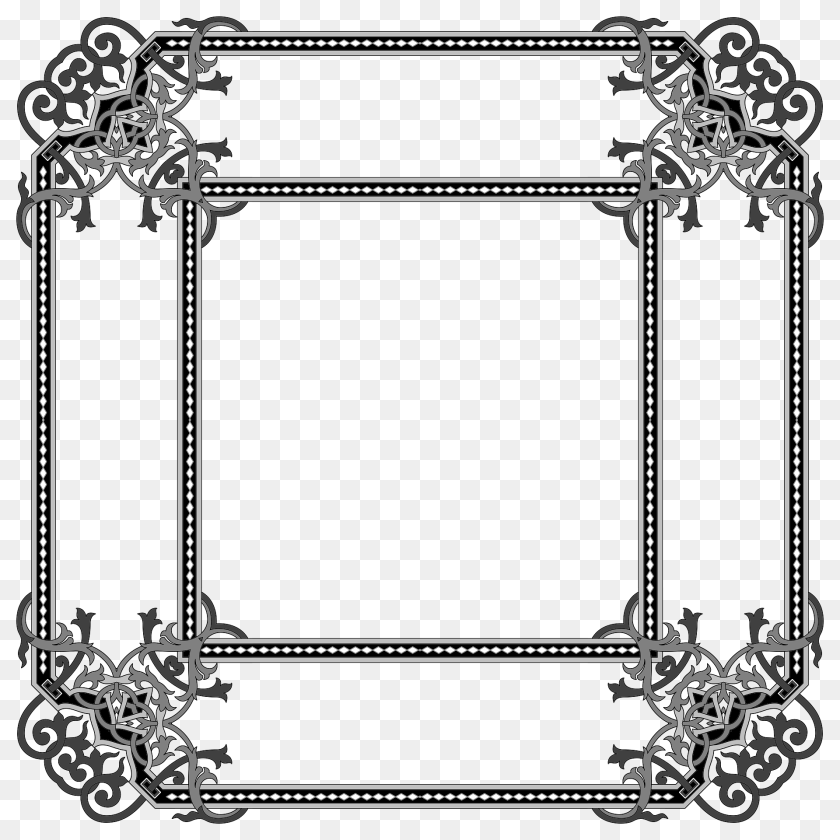1920x1920 Floral Flourish Frame Interpolated Clipart, Home Decor PNG