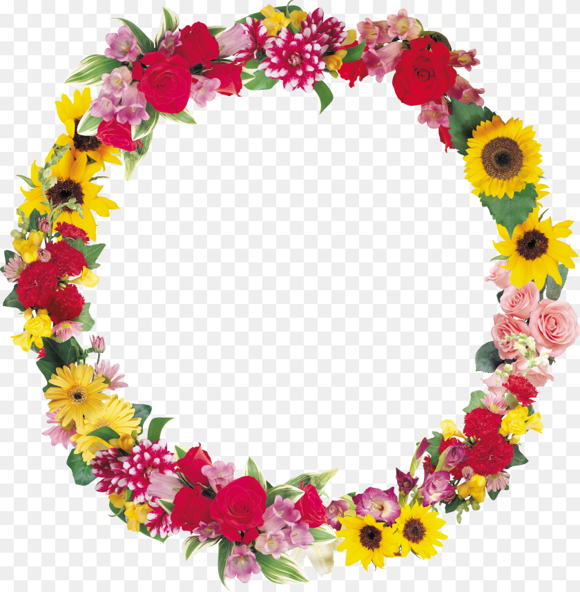 2728x2782 Floral Frame PNG