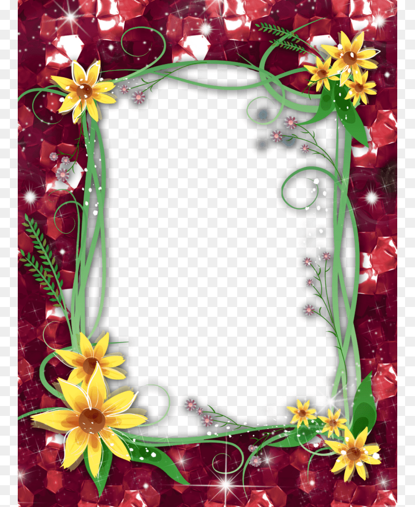 768x1024 Floral Frame, Art, Floral Design, Graphics, Pattern PNG
