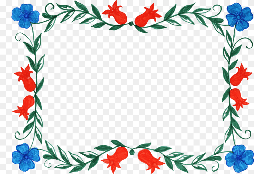 Floral Frame Background Clipart Flower Frame, Pattern, Plant, Art, Floral Design Sticker PNG