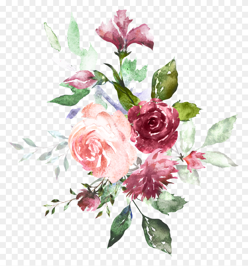 2410x2599 Цветочные Иллюстрации Мама День Рождения Роза Дизайн Hd Png Скачать