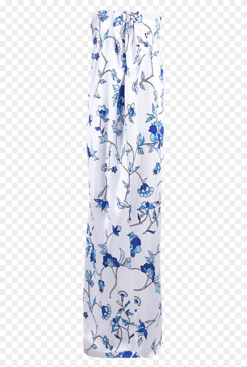 277x1185 Floral Print Kaia Dress Blue And White Porcelain, Clothing, Apparel, Pattern HD PNG Download