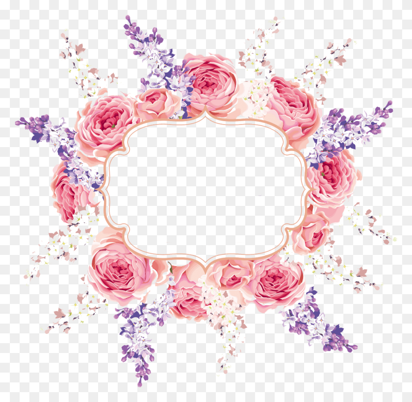 1024x998 Floral Sticker Lilac Flower Wreath Transparent Background, Graphics, Floral Design Descargar Hd Png