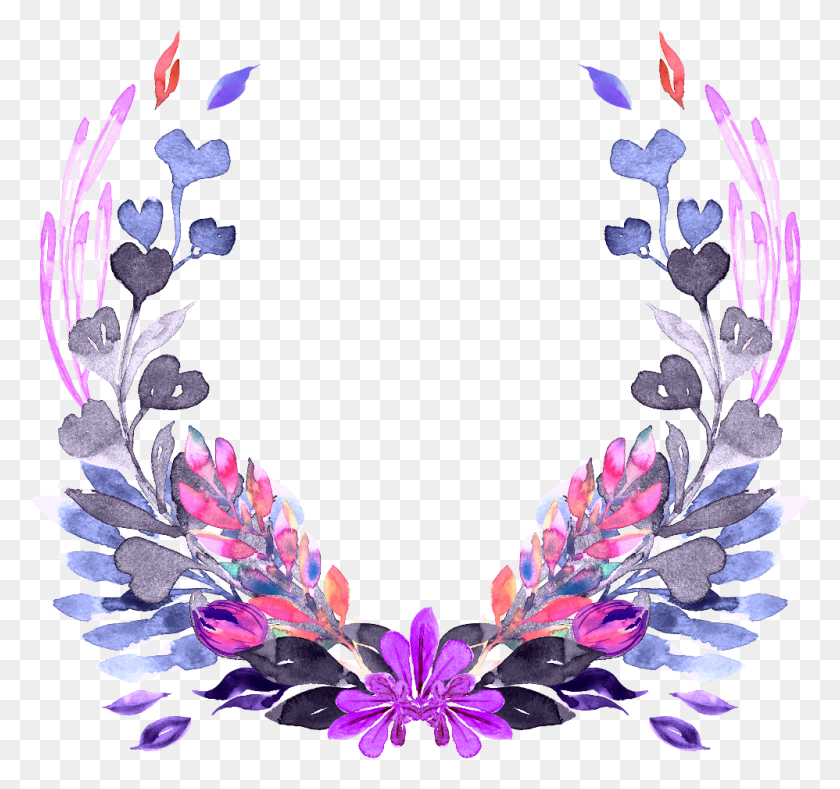 998x934 Floral Wreath Frame Flowers Floralwreath, Graphics, Floral Design HD PNG Download