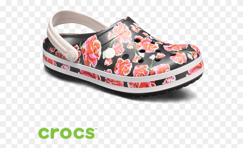 577x453 Floralbn Crocband Graphic Clog Iii, Clothing, Apparel, Footwear HD PNG Download