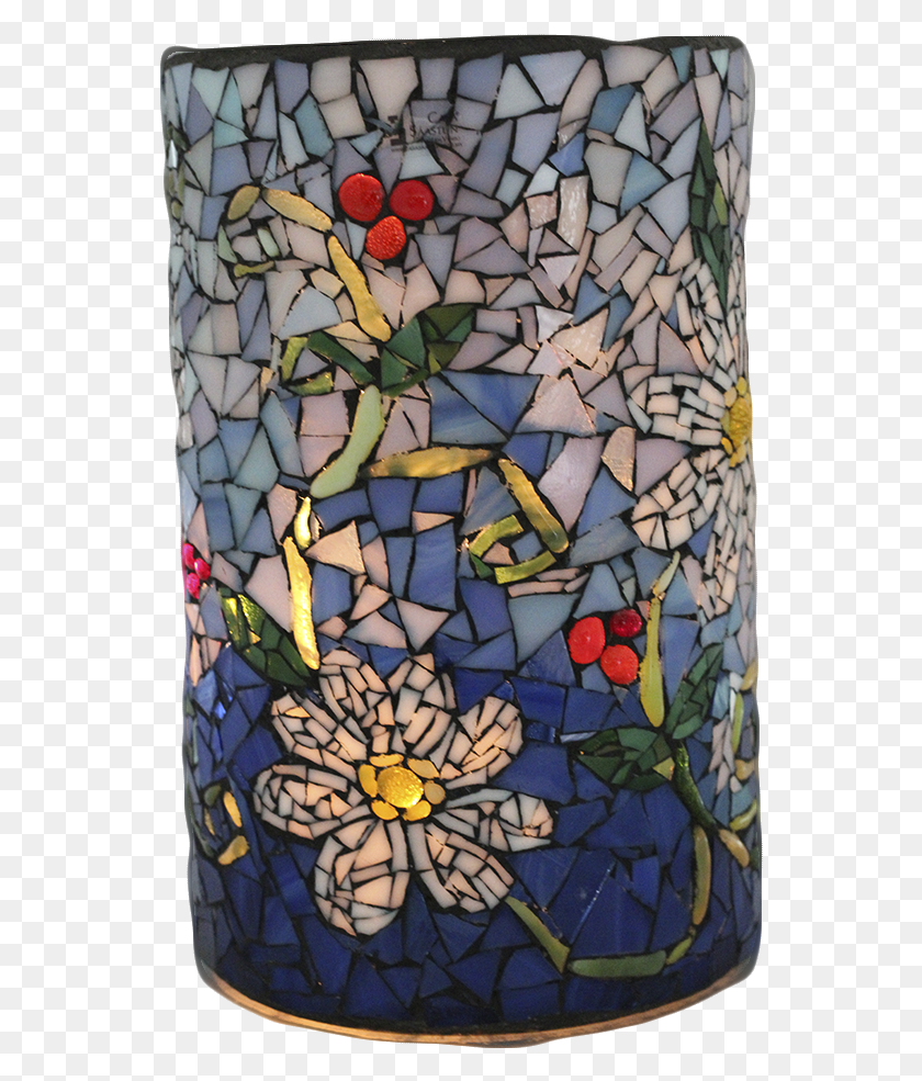550x925 Florero De Mosaico 25cm Stained Glass, Mosaic, Tile HD PNG Download