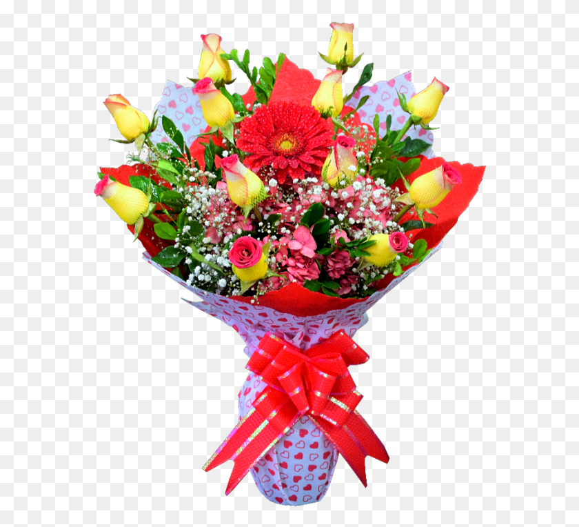 572x704 Florero De Rosas Confeti Y Gerbera Bouquet, Plant, Flower Bouquet, Flower Arrangement HD PNG Download