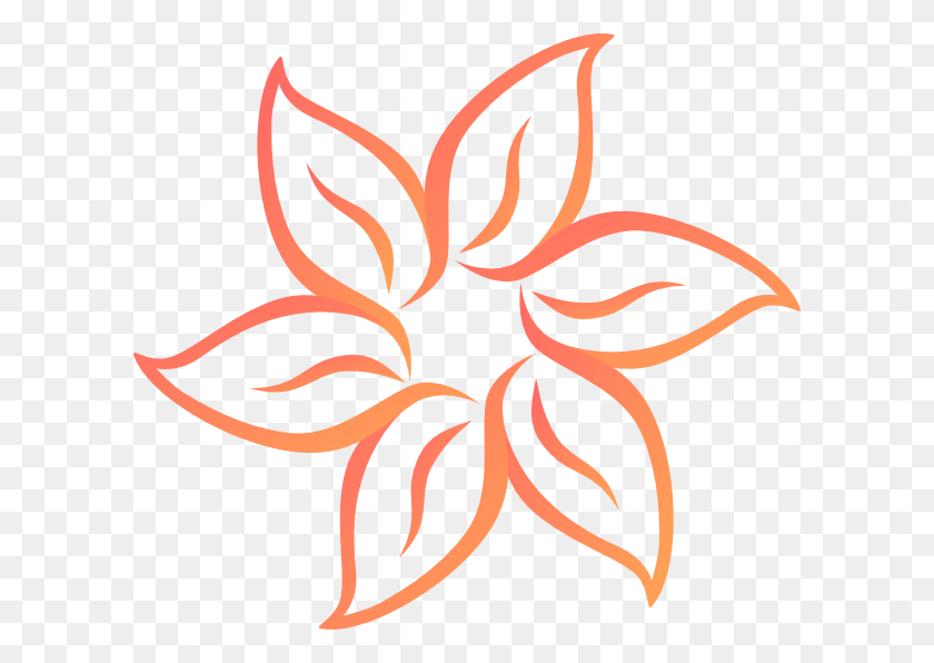 600x536 Flores Coral Easy Things To Draw Flowers, Logo, Symbol, Trademark HD PNG Download