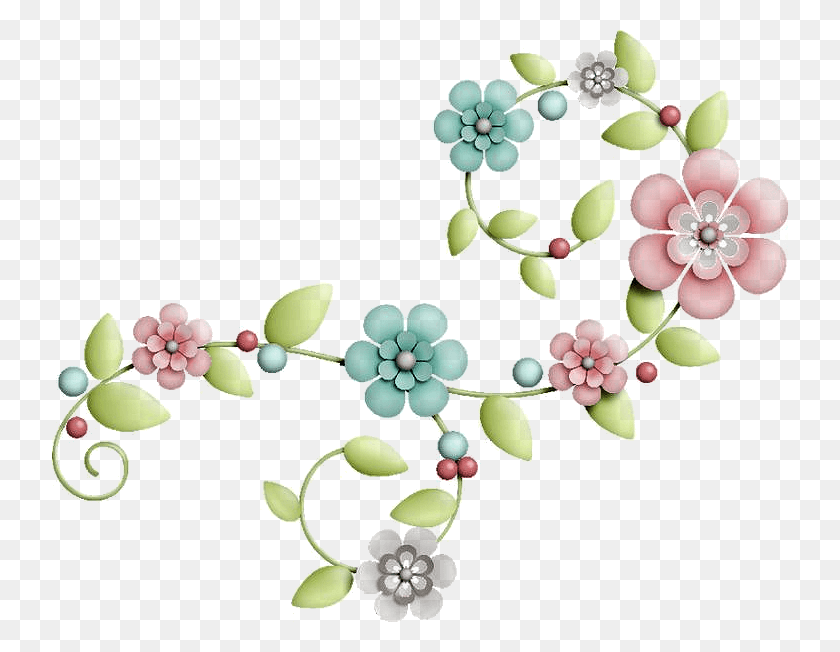 736x592 Flores De Colores Pasteles, Diseño Floral, Patrón, Gráficos Hd Png