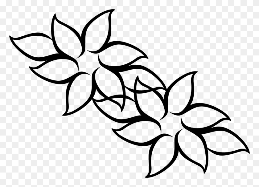 960x674 Flores Dibujo Flower Clipart, Gray, World Of Warcraft HD PNG Download