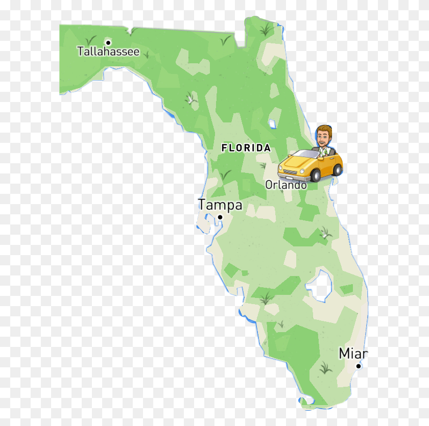 607x775 Флорида Bitmoji Snapmaps Майами Орландо Атлас Флориды, Карта, Диаграмма, Участок Hd Png Скачать