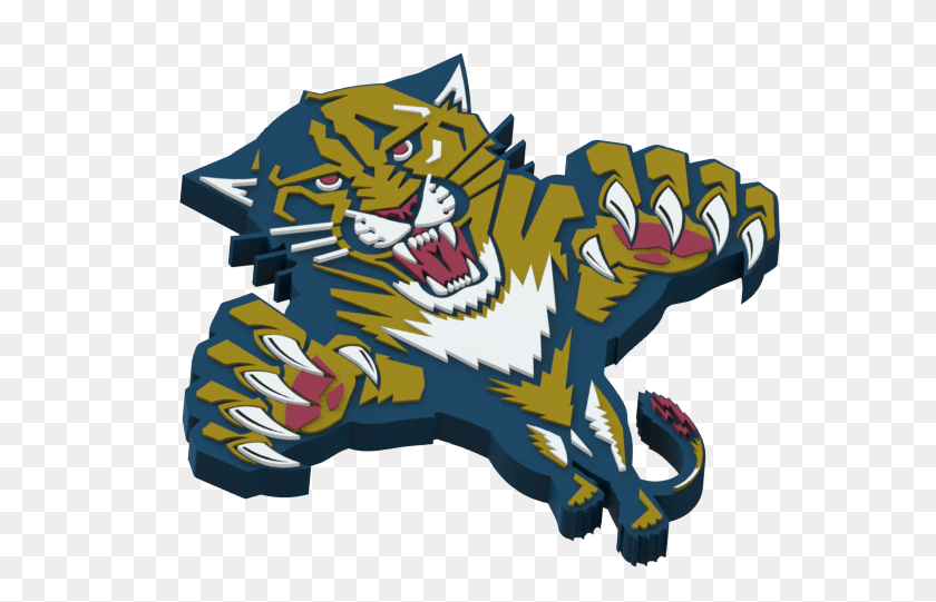 565x481 Florida Panthers 3d Florida Panthers Logo, Hand, Hook, Claw HD PNG Download