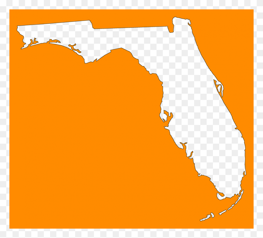 1024x922 Florida Plain Frame Style Florida Map White Transparent, Outdoors, Leaf HD PNG Download