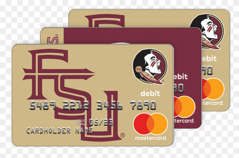 1252x796 Florida State Seminoles Fancard Prepaid Mastercard Graphic Design, Text, Label, Credit Card HD PNG Download
