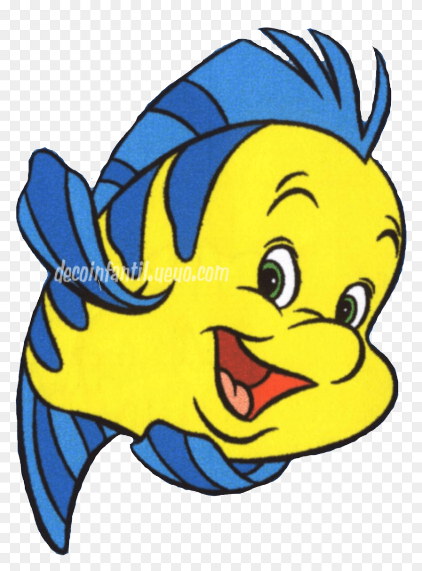 829x1144 Flounder Little Mermaid Cartoon, Pac Man HD PNG Download