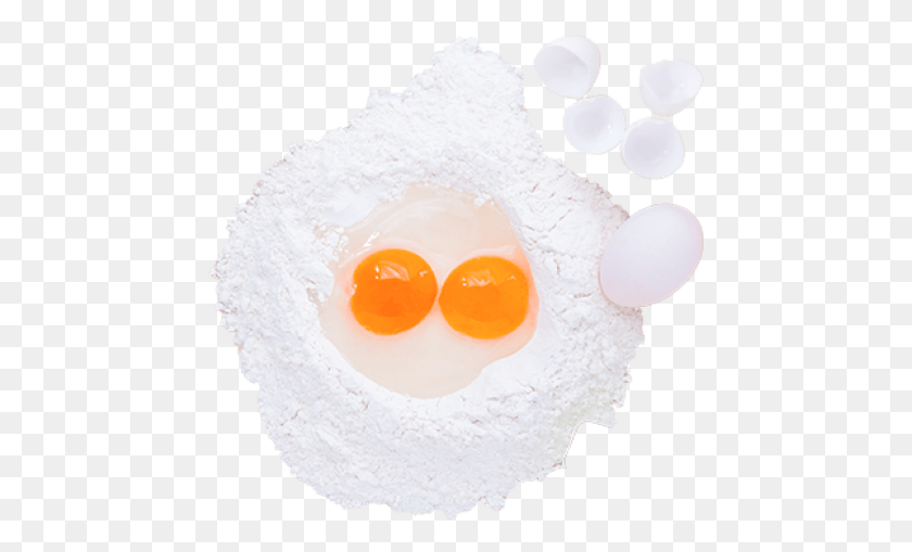 457x449 Flour And Egg Fried Egg, Food, Powder HD PNG Download