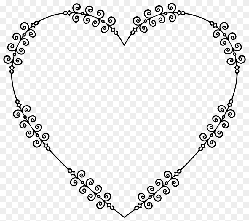 1920x1702 Flourish Heart Frame Clipart, Accessories, Pattern, Jewelry, Necklace PNG